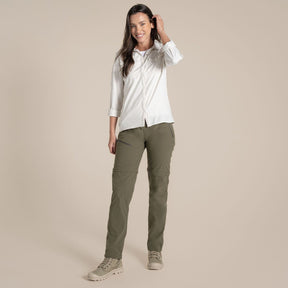 Craghoppers NosiLife Pro III Womens Convertible Trousers Pants (REGULAR) in Wild Olive