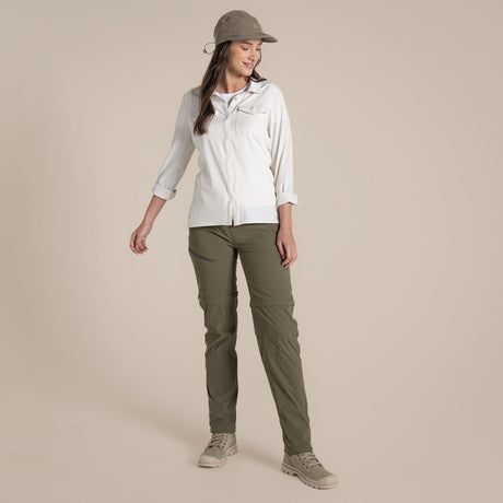 Craghoppers NosiLife Pro III Womens Convertible Trousers Pants (REGULAR) in Wild Olive