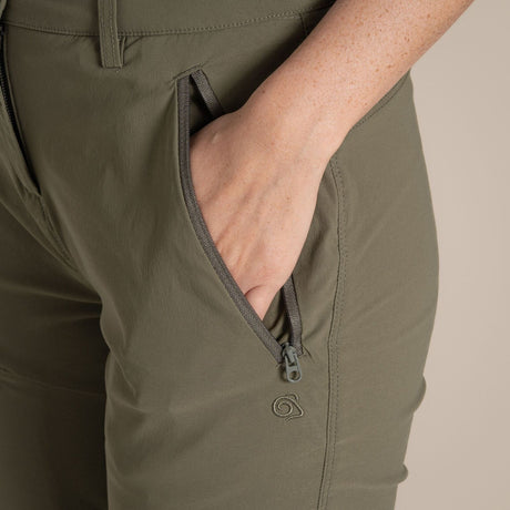 Craghoppers NosiLife Pro III Womens Convertible Trousers Pants (REGULAR) in Wild Olive