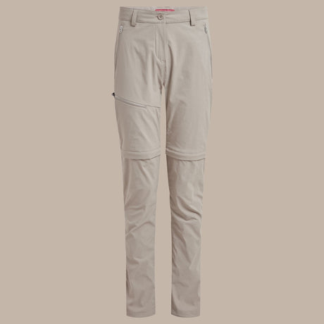 Craghoppers NosiLife Pro III Womens Convertible Trousers Pants Regular - Soft Mushroom