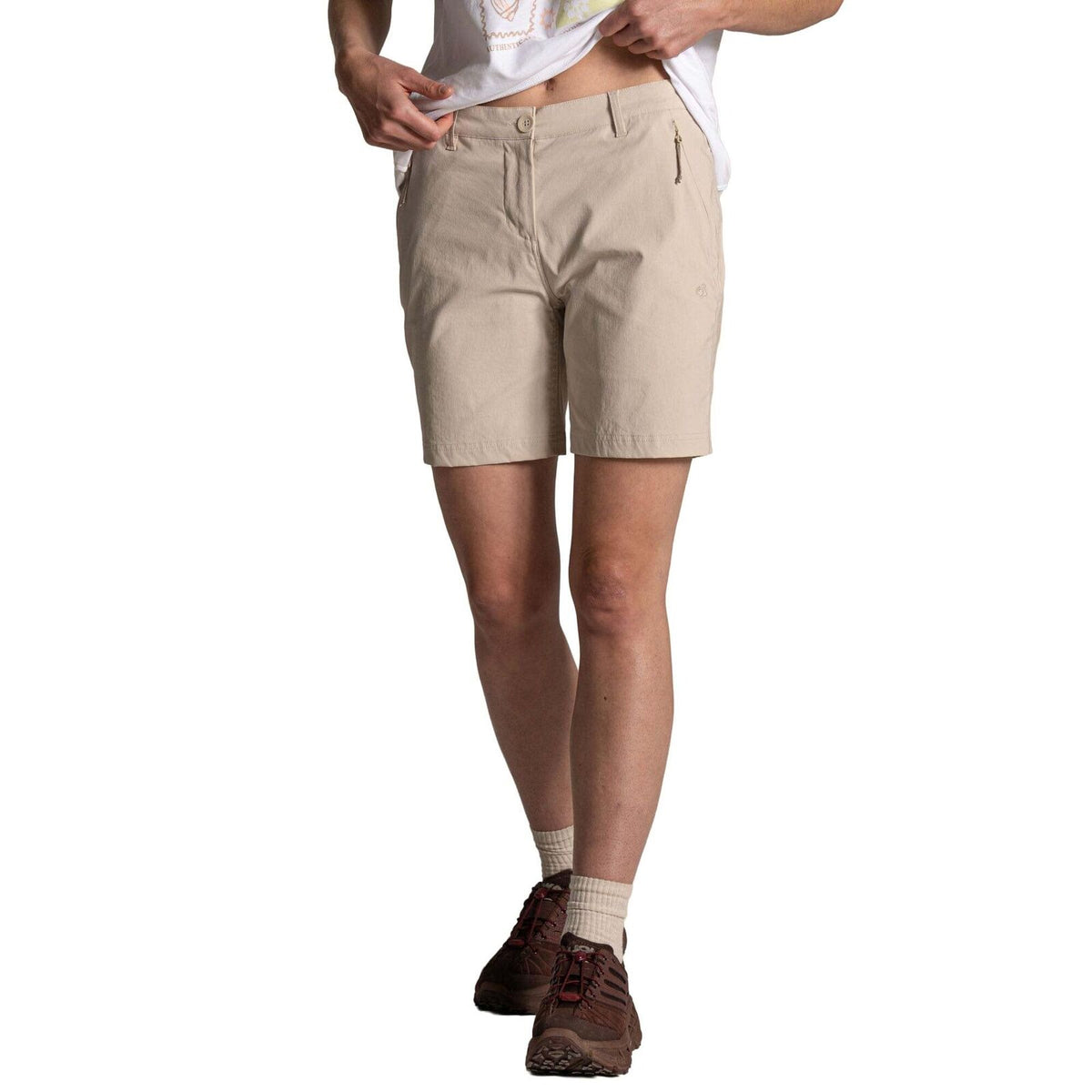 Craghoppers Womens Kiwi Pro III Walking Shorts UPF 50+ Hiking in Oyster
