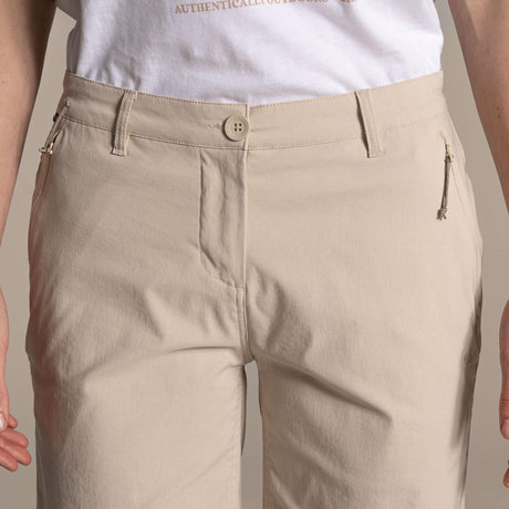 Craghoppers Womens Kiwi Pro III Walking Shorts - Oyster (UPF 50+ Hiking)