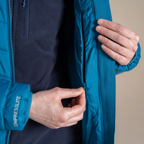 Craghoppers Womens Compresslite IX Hooded Insulating Jacket - Porcelain/Blue