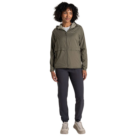Craghoppers Womens NosiLife Rosa Reversible Jacket Insect Repellent UPF30+ Lightweight in Wild Olive/Vert