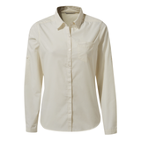 Craghoppers Kiwi II Women’s Long Sleeve Outdoor Hiking Shirt NosiDefence in Seasalt