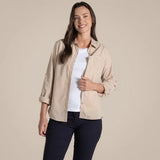 Craghoppers Womens Kiwi II Long Sleeve Outdoor Hiking Shirt in Desert Sand - 18