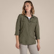 Craghoppers Womens NosiLife Adventure Long Sleeved Shirt III - Wild Olive