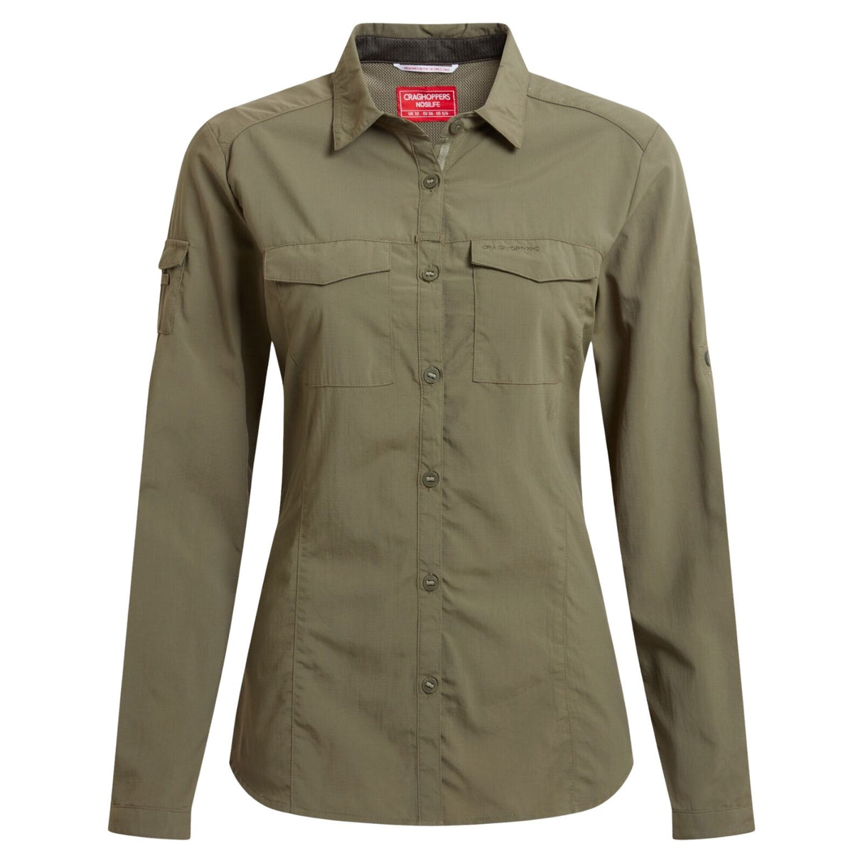 Craghoppers Womens NosiLife Adventure Long Sleeved Shirt III - Wild Olive