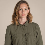 Craghoppers Womens NosiLife Adventure Long Sleeved Shirt III - Wild Olive