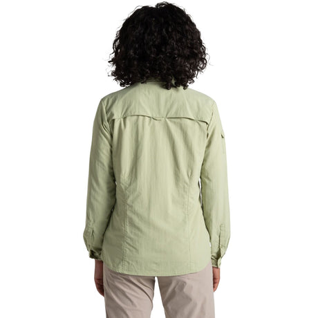 Craghoppers Womens Adventure Anti-Insect Quick Dry Long Sleeve Shirt III in Bud Green