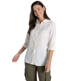 Craghoppers Womens Freeda Anti-Insect Lightweight Travel Long Sleeve Shirt in Seasalt