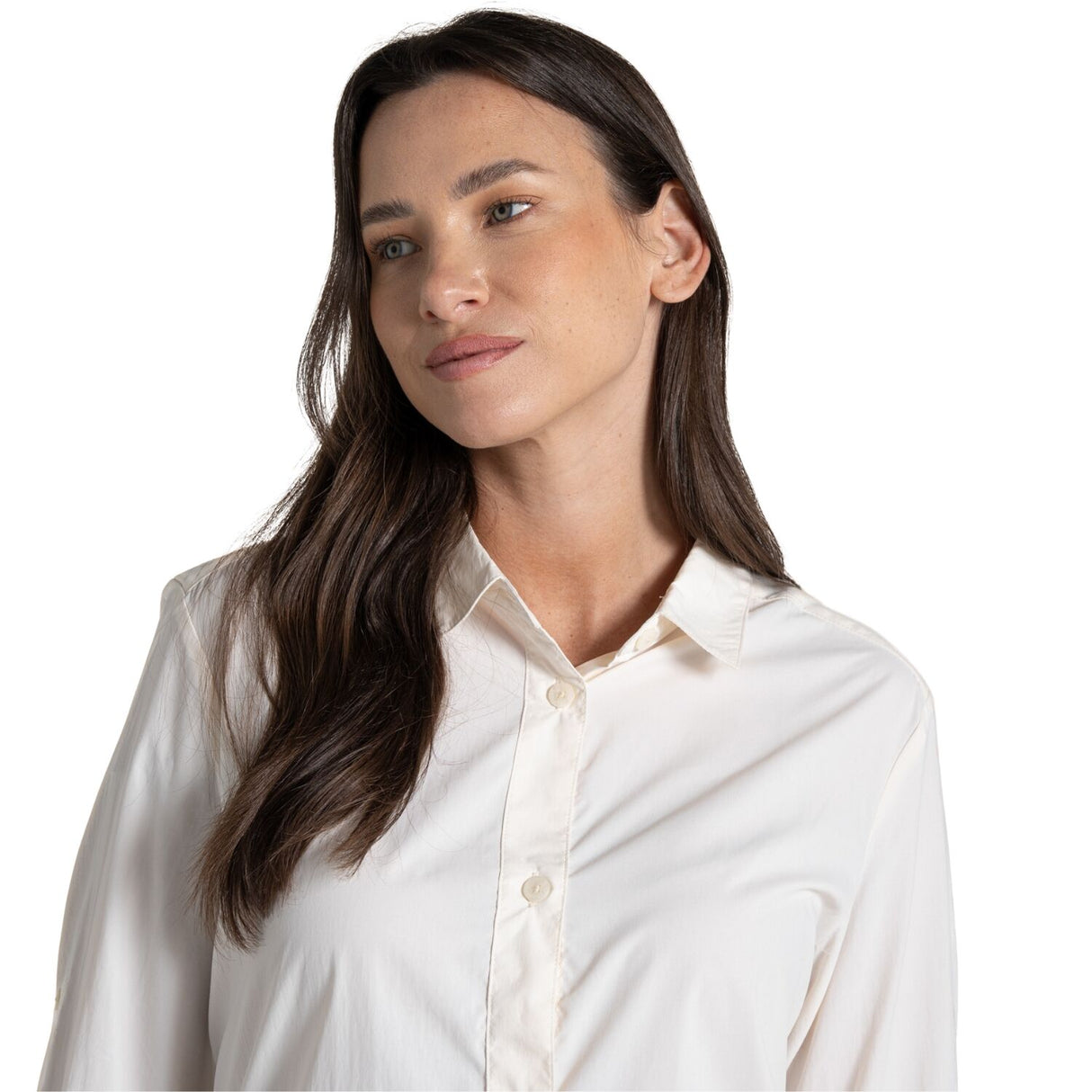 Craghoppers Womens Freeda Anti-Insect Lightweight Travel Long Sleeve Shirt in Seasalt