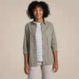 Craghoppers Freeda Womens Insect Repellent Travel Top Long Sleeve Shirt in Vert