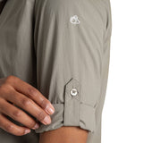 Craghoppers NosiLife Freeda Long Sleeve Shirt Womens Insect Repellent Quick Dry Travel Top in Vert
