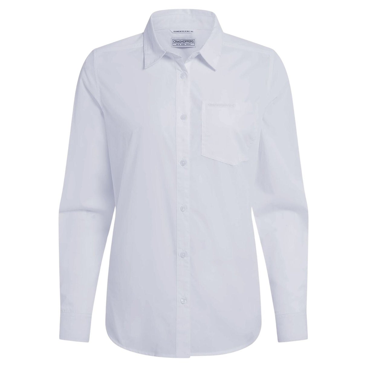 Craghoppers Womens Kiwi III Long Sleeved UPF30+ Quick Dry Shirt - White