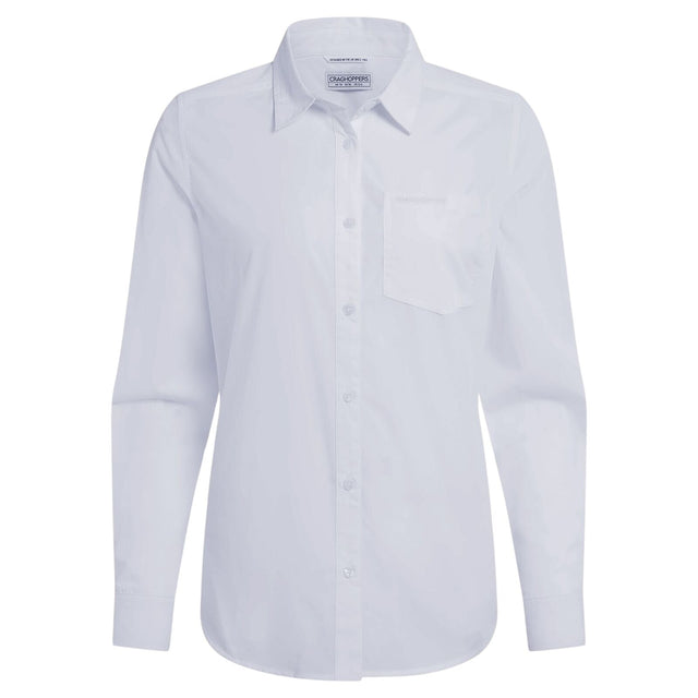 Craghoppers Womens Kiwi III Long Sleeved UPF30+ Quick Dry Shirt - White