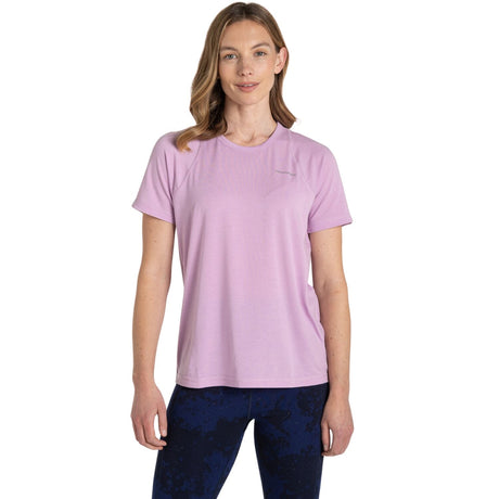 Craghoppers Dynamic Pro Women’s Short Sleeve T-Shirt Lightweight Moisture Wicking Stretch in Orchid