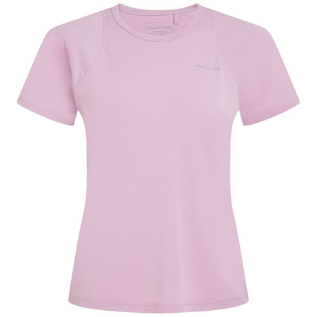 Craghoppers Dynamic Pro Women’s Short Sleeve T-Shirt Lightweight Moisture Wicking Stretch in Orchid