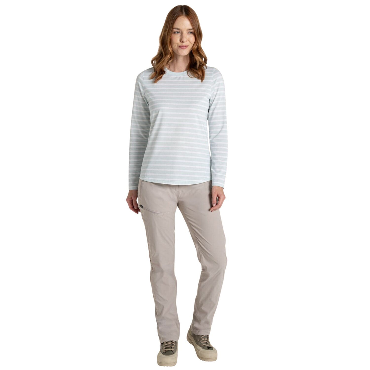 Craghoppers Womens Akona Anti-Insect Lightweight Long Sleeve Top in Nimbus Blue Stripe
