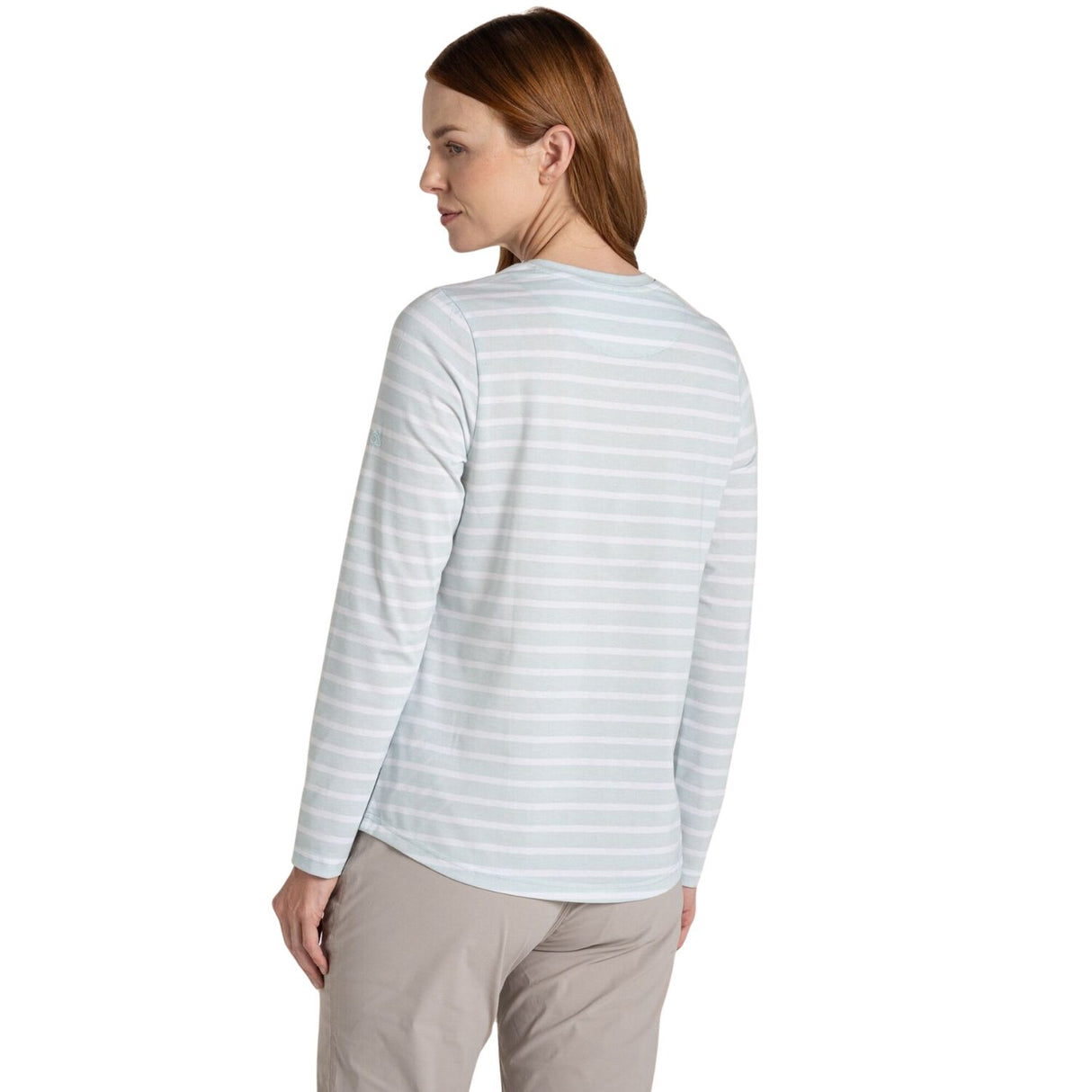 Craghoppers Womens Akona Anti-Insect Lightweight Long Sleeve Top in Nimbus Blue Stripe