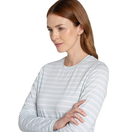 Craghoppers Womens Akona Anti-Insect Lightweight Long Sleeve Top in Nimbus Blue Stripe