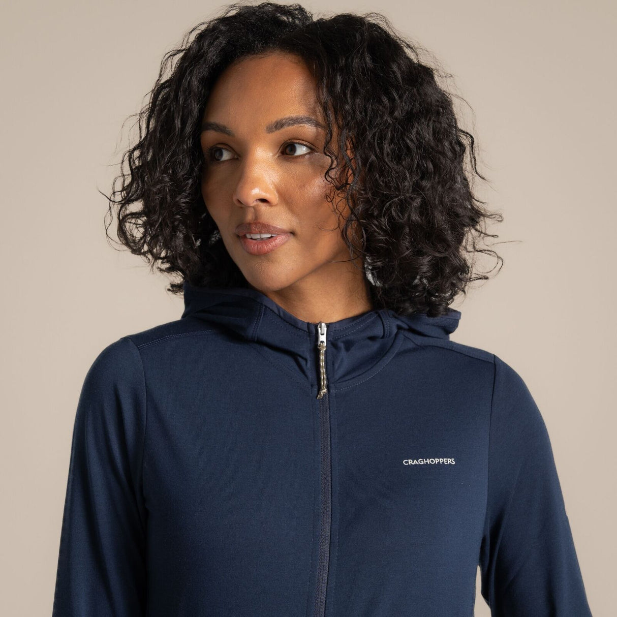 Craghoppers Womens NosiLife Afia Hooded Slim Fit Jacket - Blue Navy