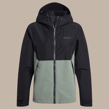 Craghoppers Womens Rosario Waterproof AquaDry Jacket in Black / Sage
