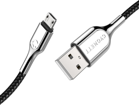 5x Cygnett 3-Metre Armoured Micro to USB-A Cable in Black (Bulk Pack)