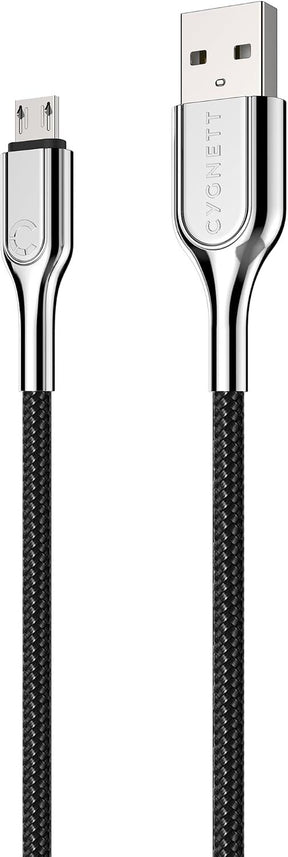 Cygnett 3-Metre Armoured Micro to USB-A Cable in Black
