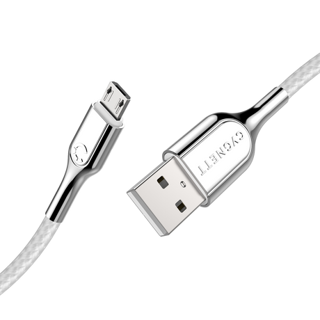 5x Cygnett Armoured Micro to USB-A Cable 1 Metre Bulk Pack - White