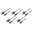 5x Cygnett Essentials Micro USB to USB-A Cable 1M Bulk Pack - Black