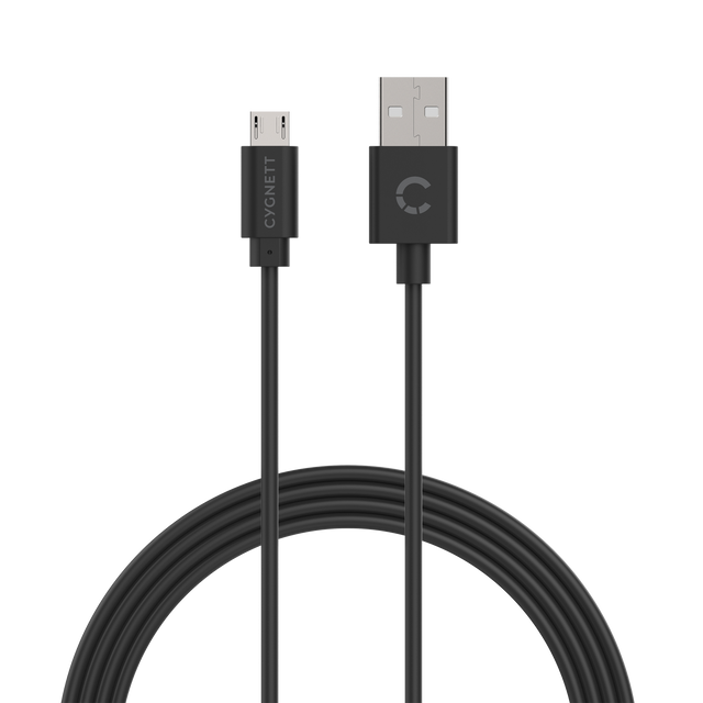 Cygnett 2-Metre Essentials Micro USB to USB-A Cable in Black