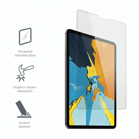 Cygnett OpticShield Tempered Glass Screen Protector iPad Pro 12.9 (3rd–6th Gen) 9H Easy Install in Clear