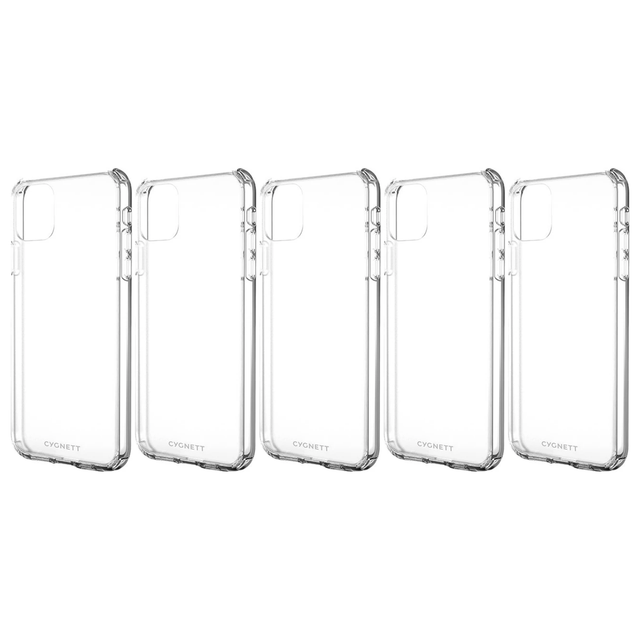 5x Cygnett AeroShield Protective Case for Apple iPhone 11 Bulk Pack - Clear