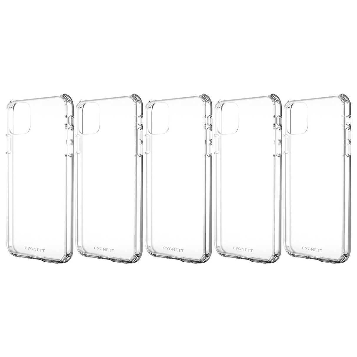 5x Cygnett AeroShield Antibacterial Case for iPhone 12 and 12 Pro Bulk Pack - Clear