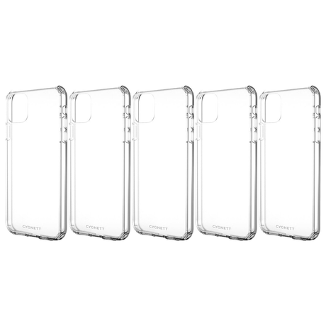 5x Cygnett AeroShield Antibacterial Case for iPhone 12 and 12 Pro Bulk Pack - Clear