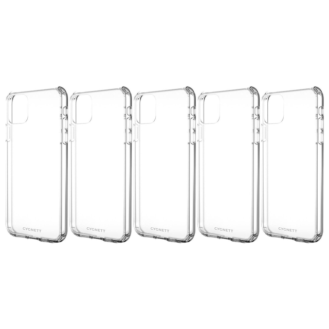 5x Cygnett AeroShield Antibacterial Case for iPhone 12 and 12 Pro Bulk Pack - Clear