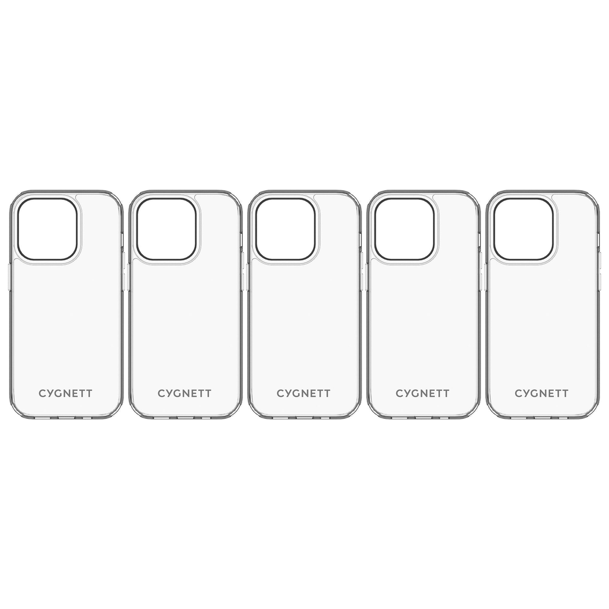 5x Cygnett AeroShield Slim Phone Case for iPhone 13 Pro Bulk Pack - Clear