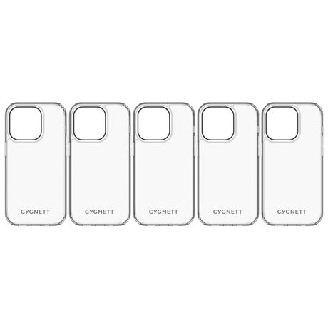 5x Cygnett AeroShield Slim Phone Case for iPhone 13 Pro Bulk Pack - Clear