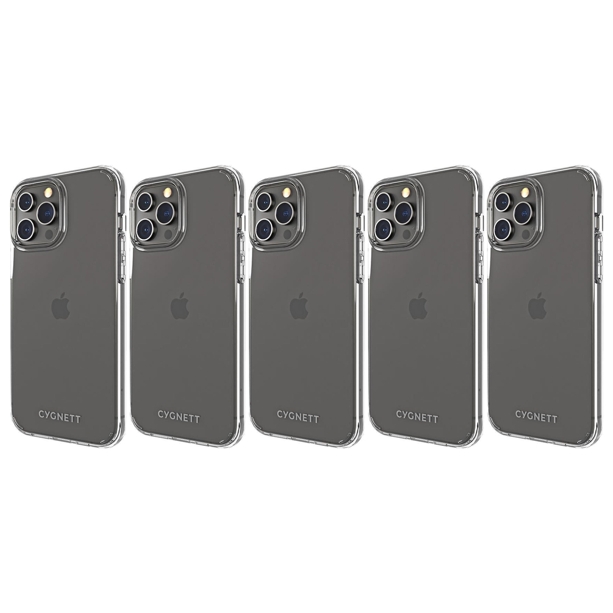 5x Cygnett AeroShield Phone Case for iPhone 13 Pro Max Bulk Pack - Clear