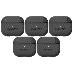 5x Cygnett TekView Pod Protective AirPods 3rd Gen Case Bulk Pack - Black