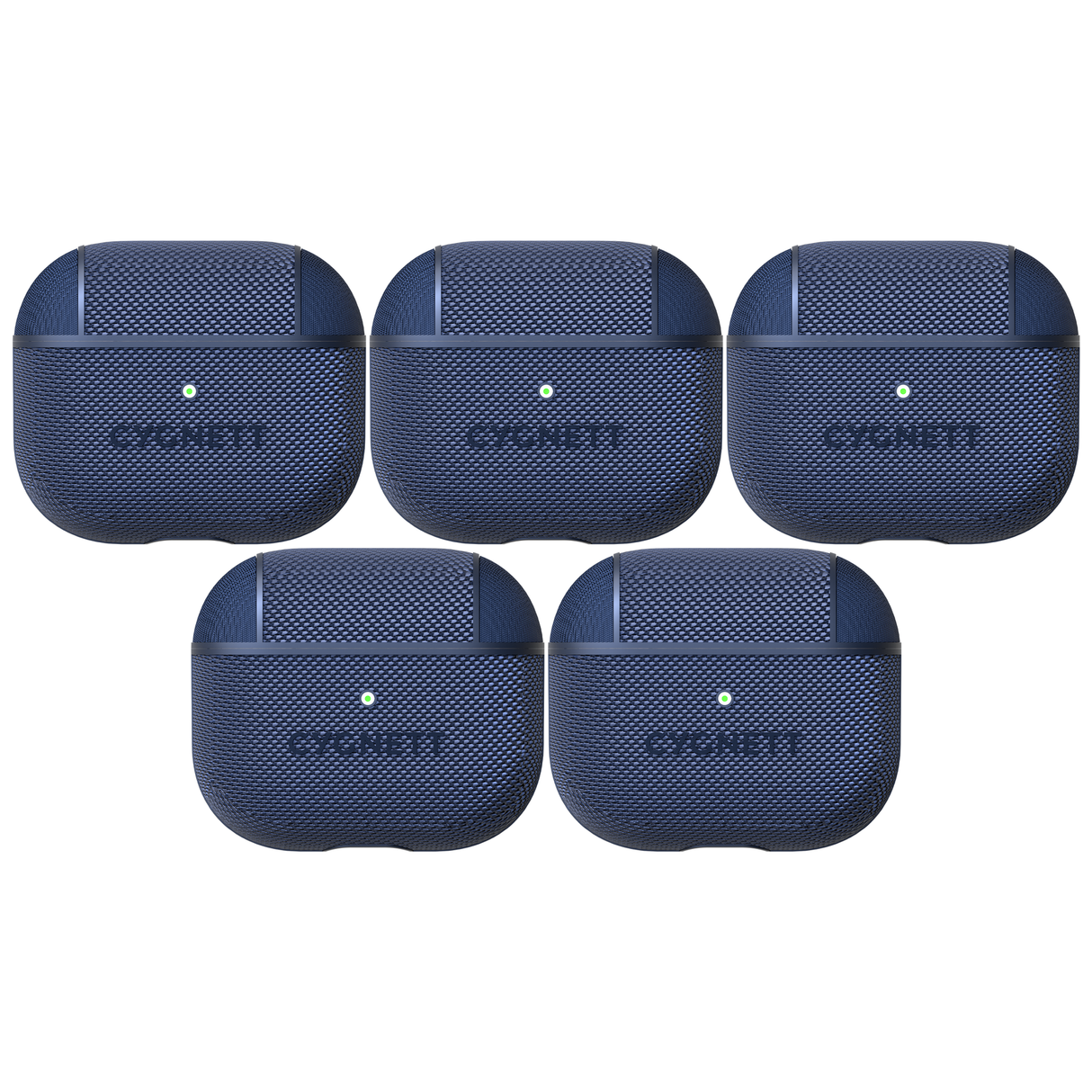 5x Cygnett TekView Airpods 3rd Gen Protective Case for Headphones in Navy/Blue (Bulk Pack)