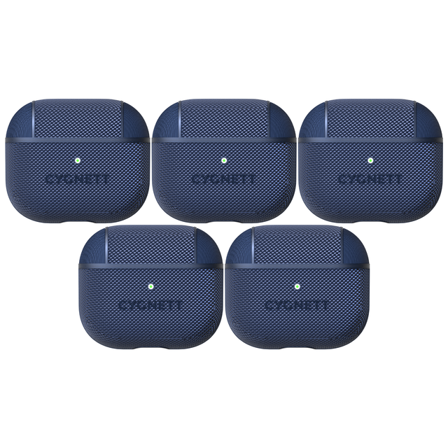 5x Cygnett TekView Airpods 3rd Gen Protective Case for Headphones in Navy/Blue (Bulk Pack)