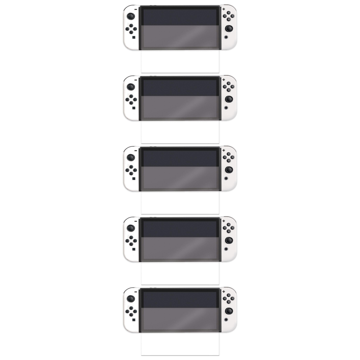5x Cygnett DragonShield Tempered Glass Screen Protector for Nintendo Switch OLED Bulk Pack - Clear