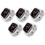 5x Cygnett AeroFlex Frame Protective Bumper Case for Apple Watch Series 7/8/9 45mm in Clear (Bulk Pack)