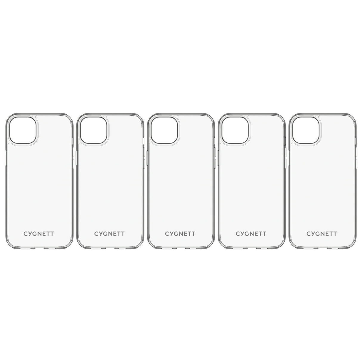 5x Cygnett AeroShield Phone Case for iPhone 14 Plus Bulk Pack - Clear
