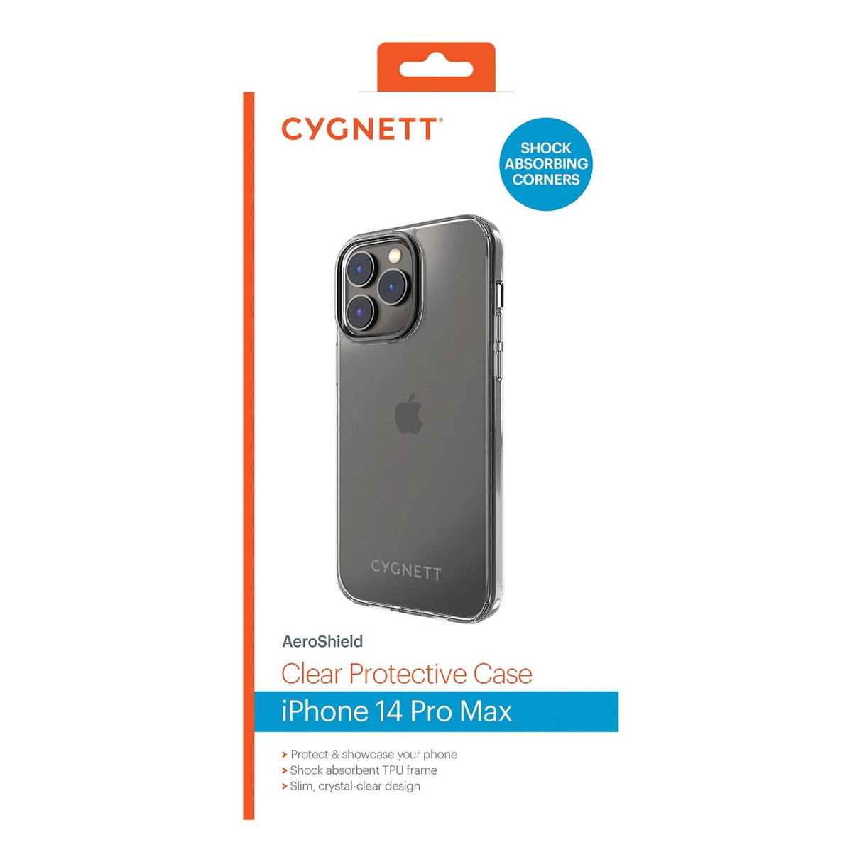 Cygnett AeroShield Slim Protective Phone Case for iPhone 14 Pro Max - Clear
