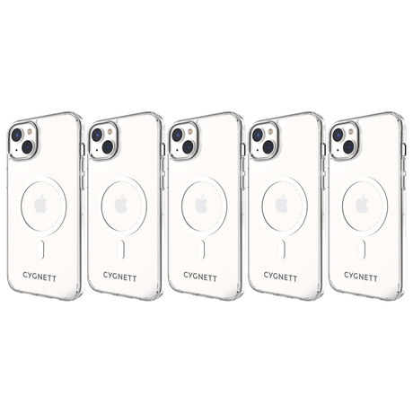 5x Cygnett AeroMag MagSafe Phone Case for iPhone 14 Plus Bulk Pack - Clear