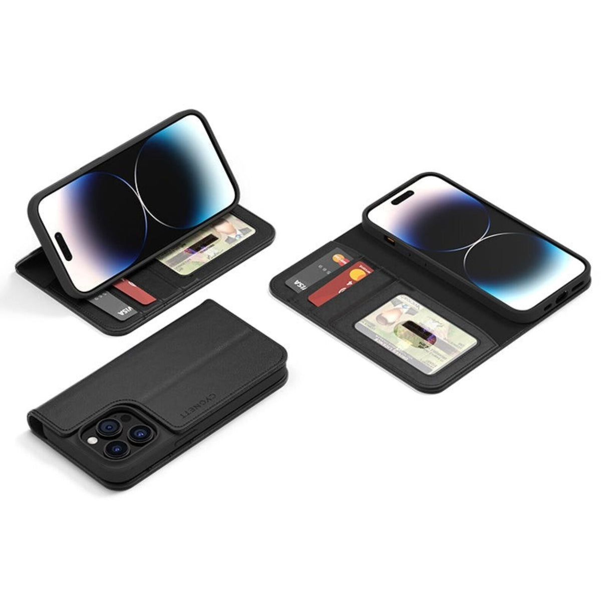 Cygnett UrbanWallet Phone Case for iPhone 14 Pro - Black (Card Slots)