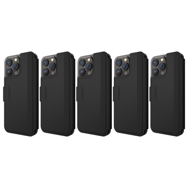 5x Cygnett TekView Case for iPhone 12 Pro Max, 13 Pro Max, 14 Plus and 14 Pro Max Bulk Pack - Black